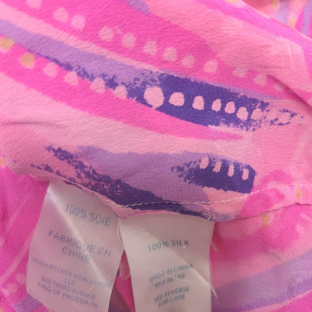 *SOLD* Lilly Pulitzer Graycee Tank Top Cami Magenta Oh My Guava Small Spaghett - Picture 4 of 5
